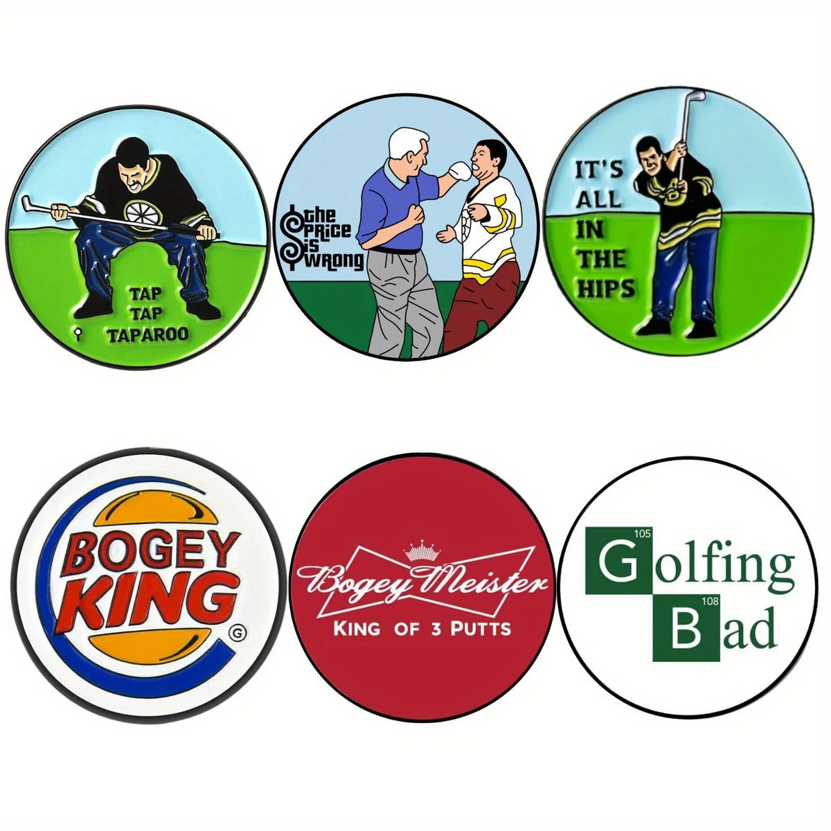 6 Count Funny Ball Marker Set
