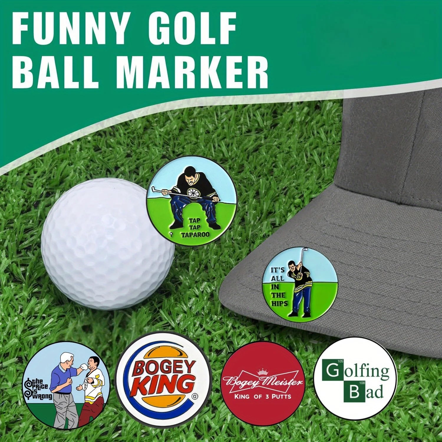 6 Count Funny Ball Marker Set