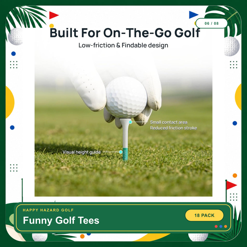 Funny Golf Tees for Men 18 Pack 3 1/4'' | Cool Golf Accessories for Men, Funny Golf Gifts for Men & Him, Unique Golf Birthday Gifts for Men