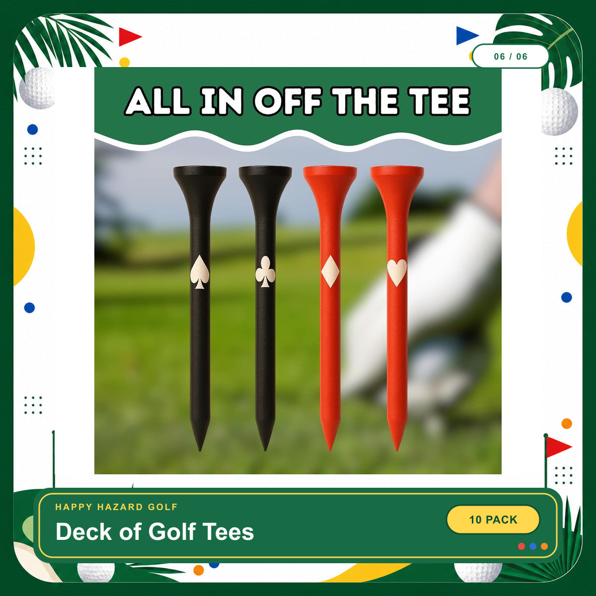 Funny Golf Tees | Golf Accessories for Men | Top Golf Gifts for Men & Unique Golf Gifts for Golfers | Premium Golf Stuff & Golf Bag Accessories | Wooden Bamboo Tees