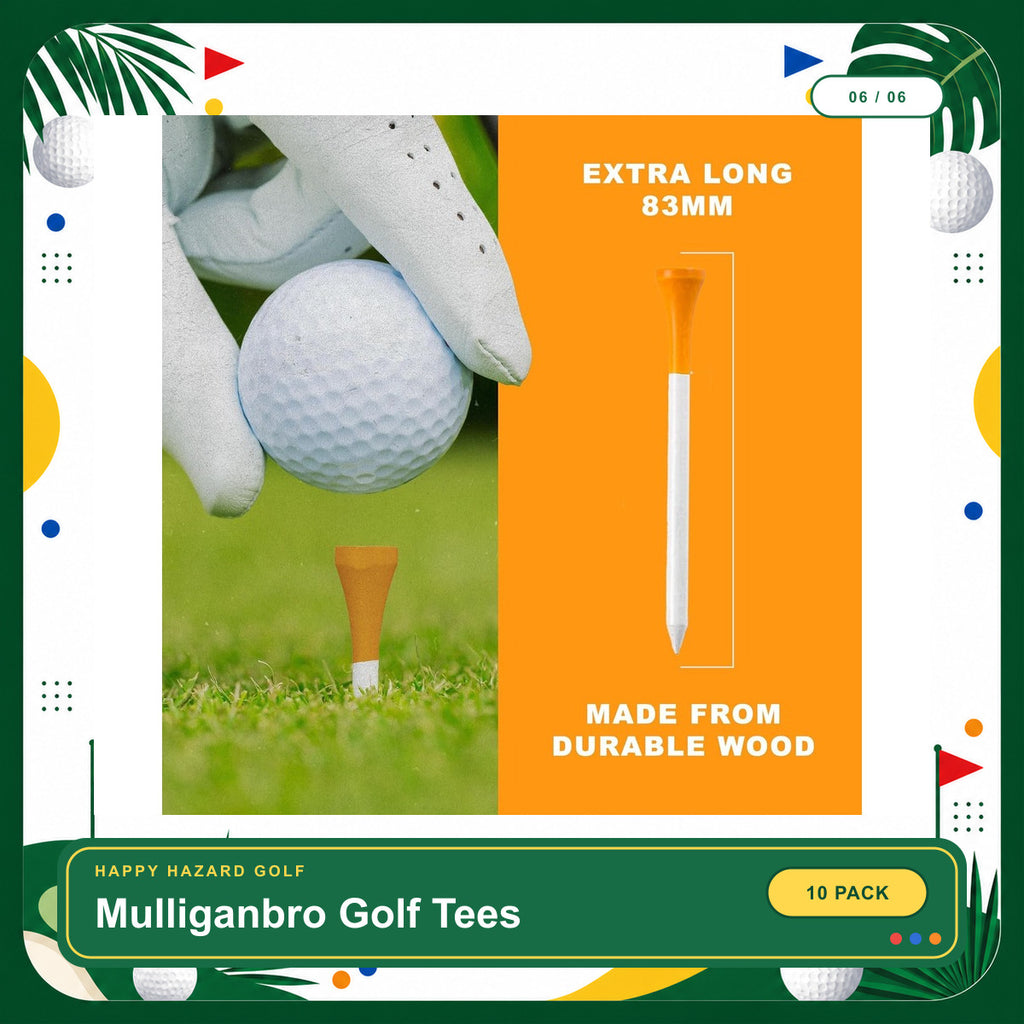 - Funny Golf Tees – Mulliganbro 10 Pack - Funny Golf Gift for Men - Parody Golf Accessories - Cool Novelty Tees for Golfers - Golf Gag Gift