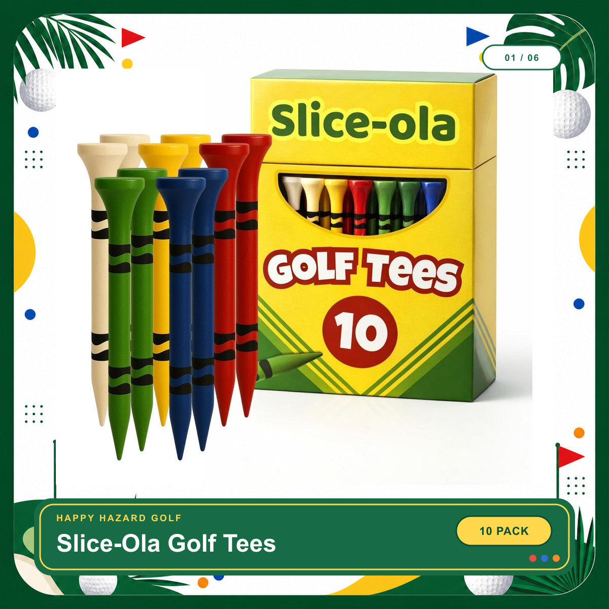 Funny Golf Tees | Golf Accessories for Men | Top Golf Gifts for Men & Unique Golf Gifts for Golfers | Premium Golf Stuff & Golf Bag Accessories | Wooden Bamboo Tees
