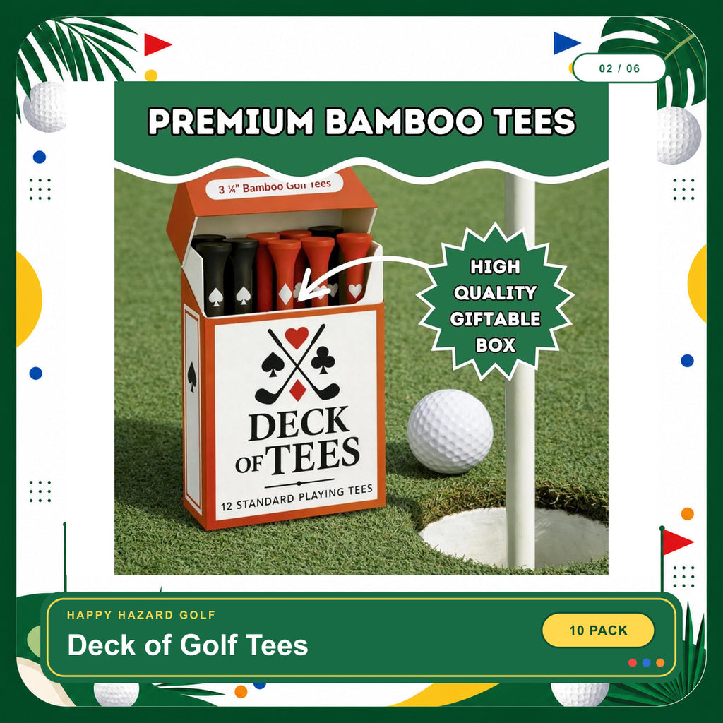Funny Golf Tees | Golf Accessories for Men | Top Golf Gifts for Men & Unique Golf Gifts for Golfers | Premium Golf Stuff & Golf Bag Accessories | Wooden Bamboo Tees