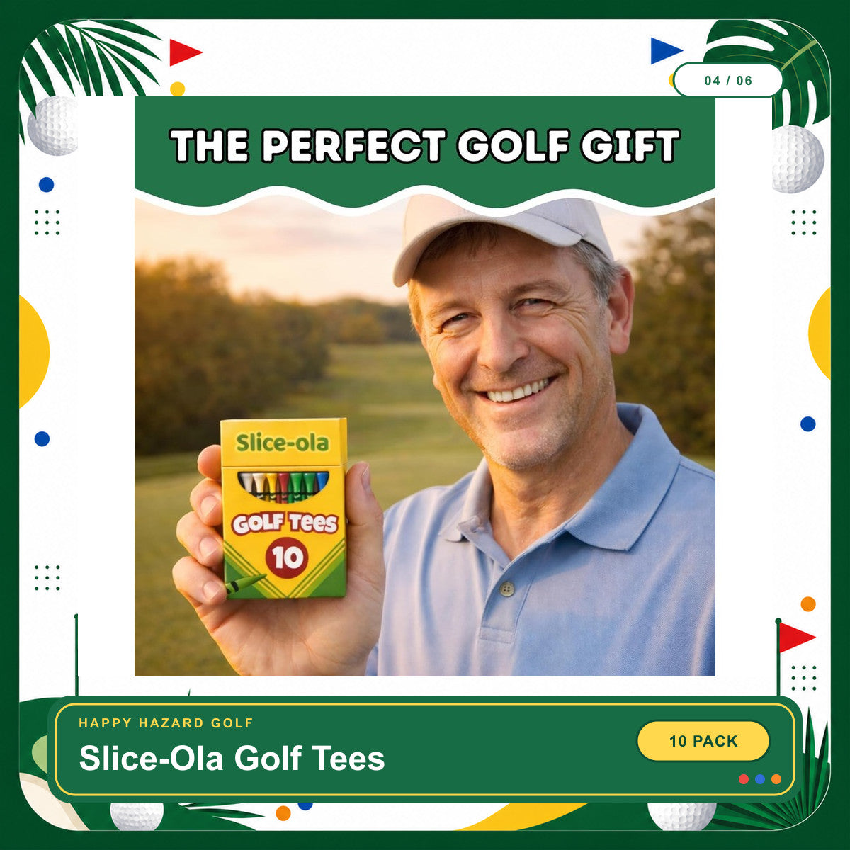 Funny Golf Tees | Golf Accessories for Men | Top Golf Gifts for Men & Unique Golf Gifts for Golfers | Premium Golf Stuff & Golf Bag Accessories | Wooden Bamboo Tees