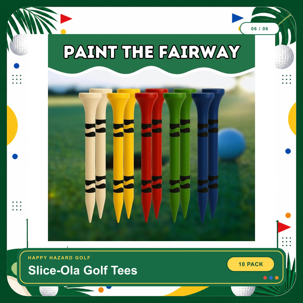 Funny Golf Tees | Golf Accessories for Men | Top Golf Gifts for Men & Unique Golf Gifts for Golfers | Premium Golf Stuff & Golf Bag Accessories | Wooden Bamboo Tees